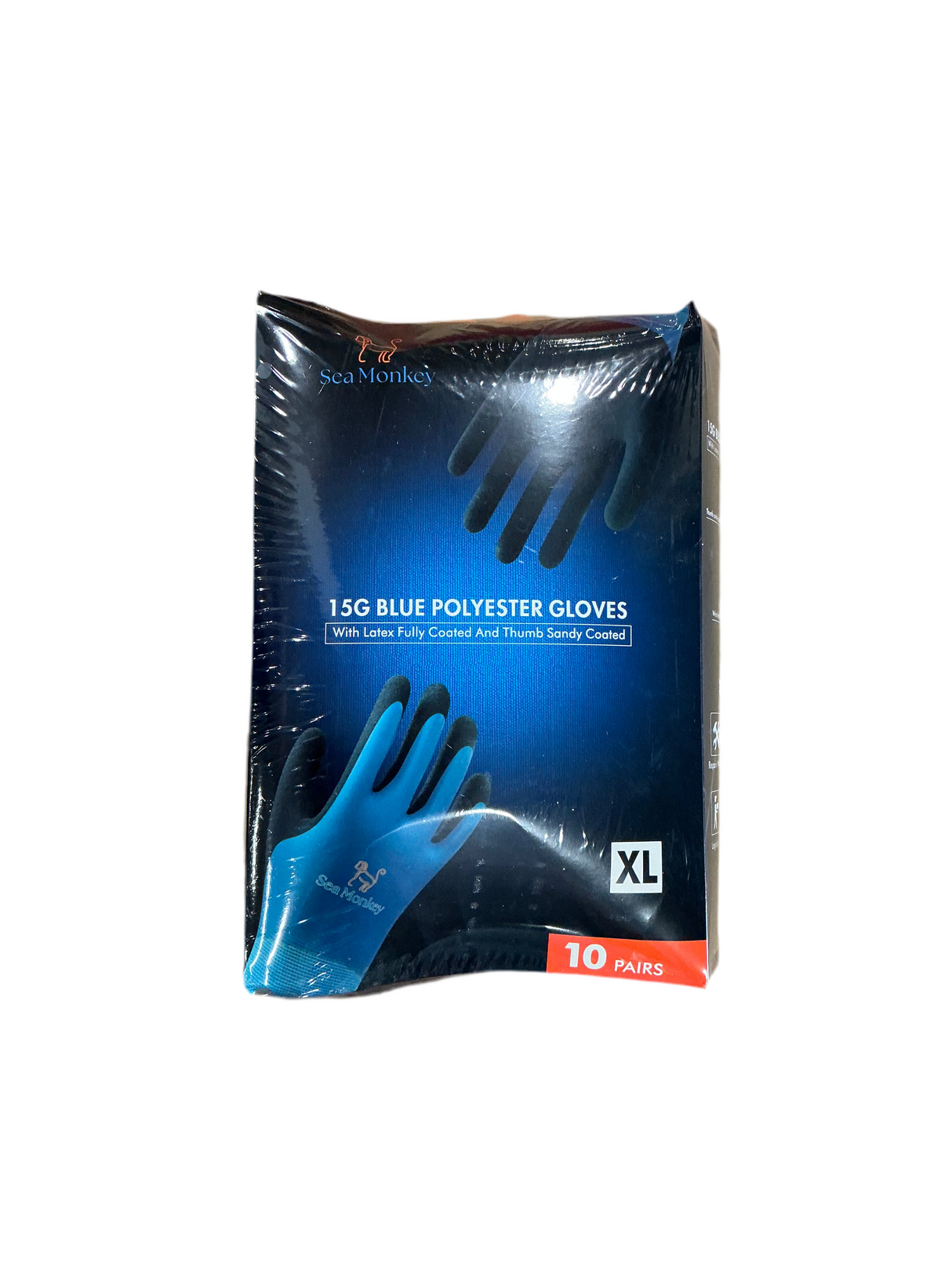 Blue Polyester with Latex Gloves