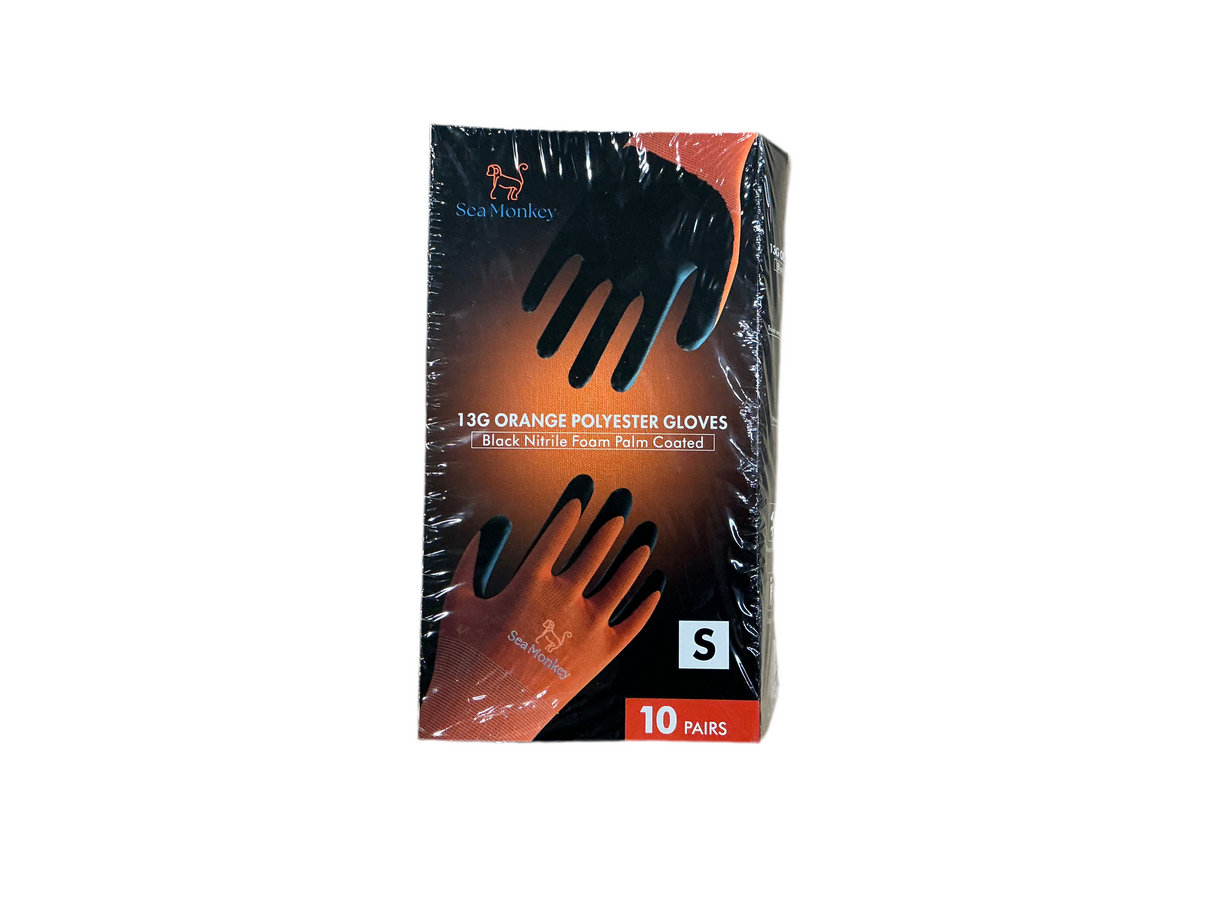 Orange Polyester Gloves