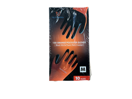 Orange Polyester Gloves