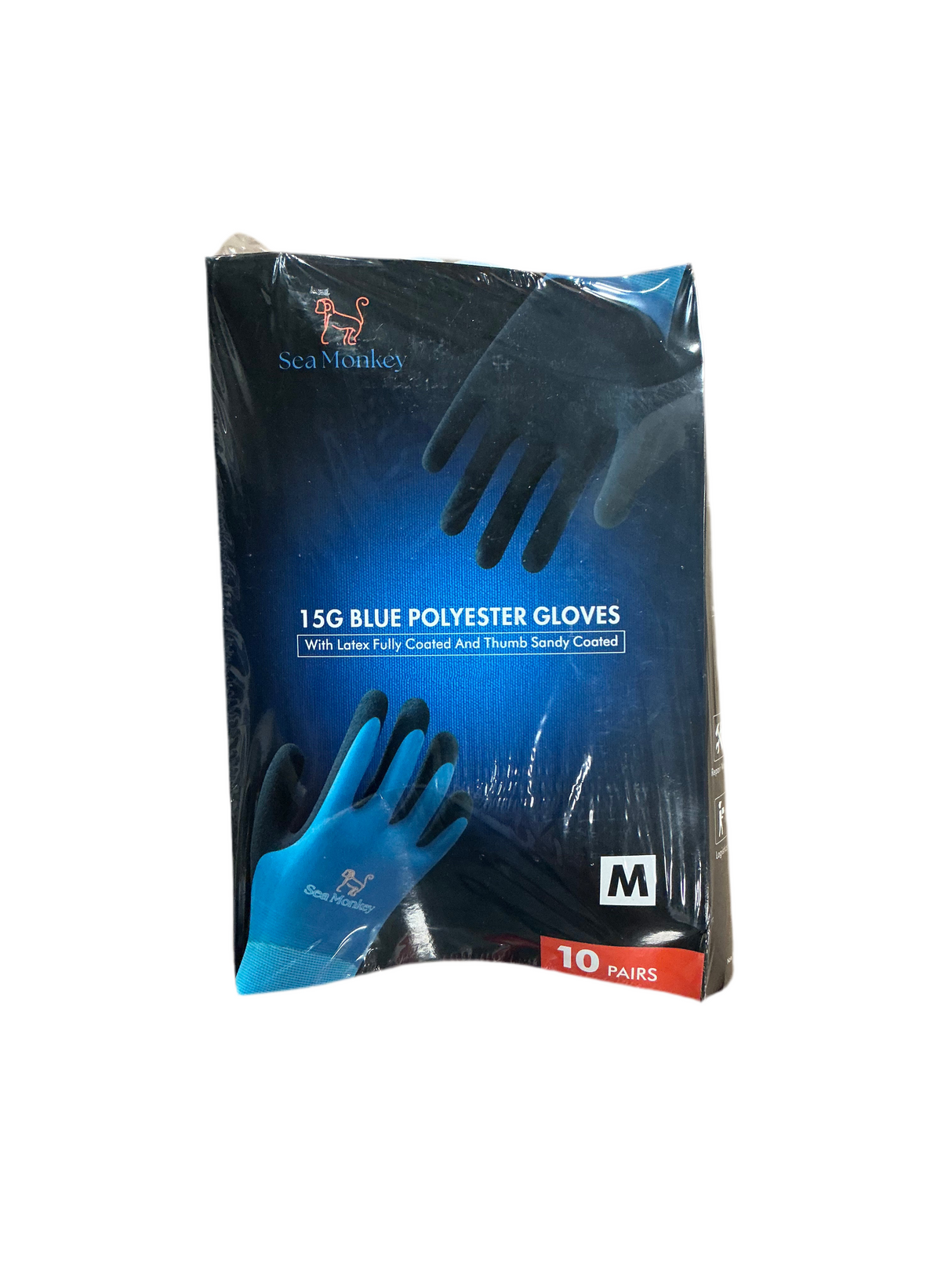 Blue Polyester with Latex Gloves