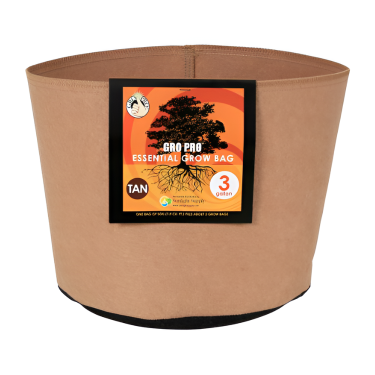 Gro Pro Essential Round Fabric Pot - Tan