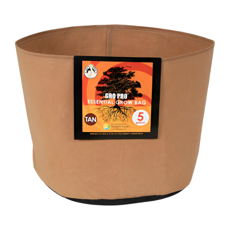 Gro Pro Essential Round Fabric Pot - Tan