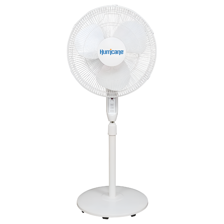 Hurricane Supreme Oscillating Stand Fan w/ Remote - 16 in - White