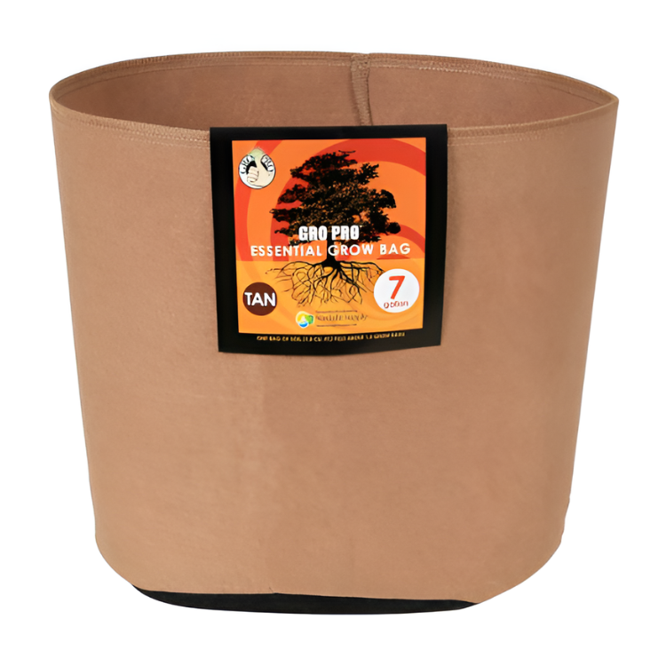 Gro Pro Essential Round Fabric Pot - Tan