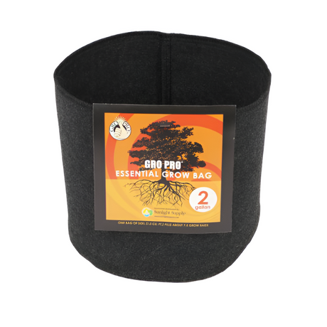 Gro Pro Essential Round Fabric Pot - Black