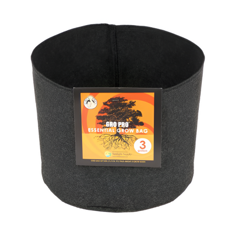 Gro Pro Essential Round Fabric Pot - Black