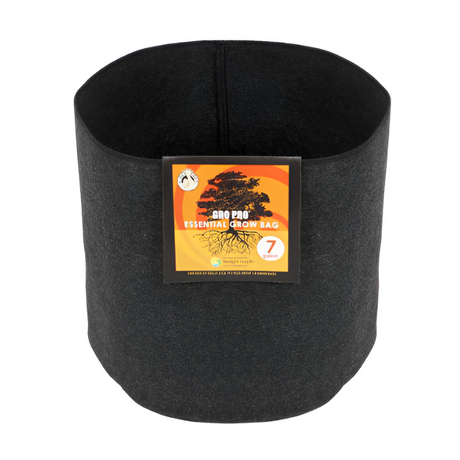 Gro Pro Essential Round Fabric Pot - Black