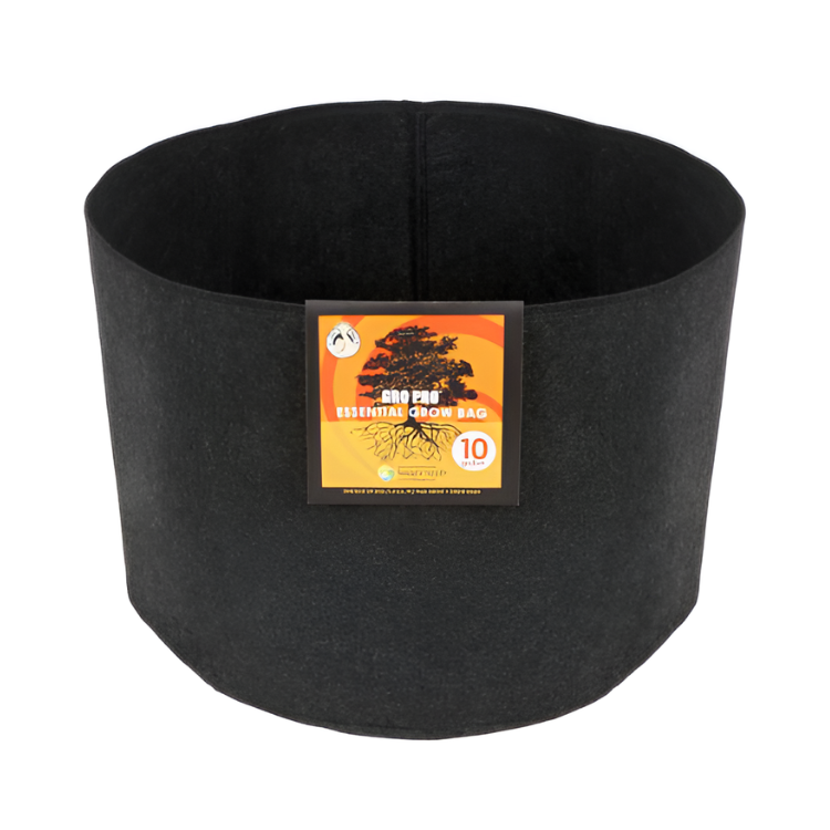 Gro Pro Essential Round Fabric Pot - Black