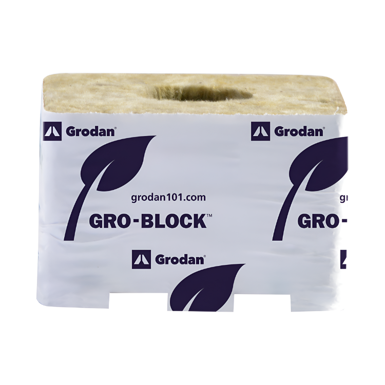 Grodan Improved 6.5 Block, 4Inches x 4Inches x 2.5Inches, on strip, case of 216