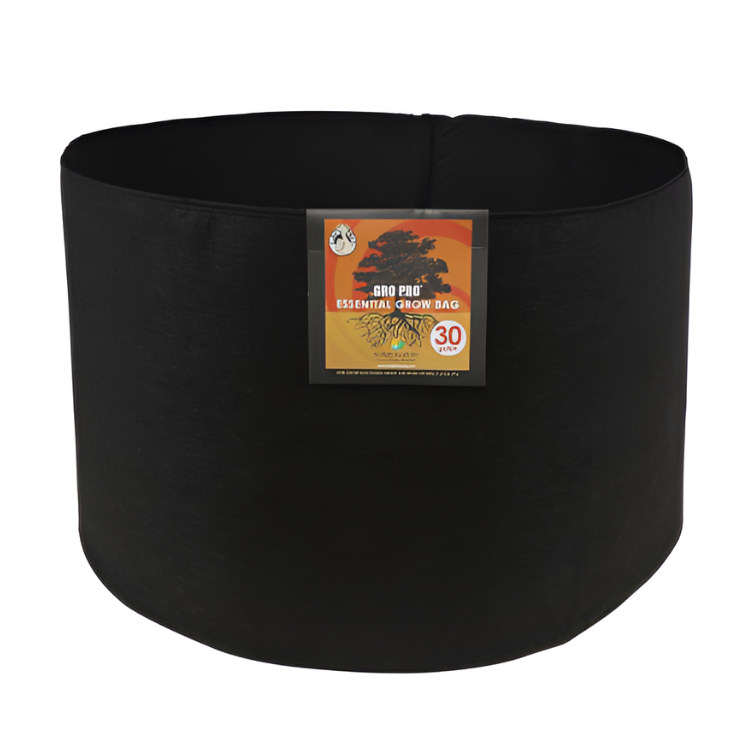 Gro Pro Essential Round Fabric Pot - Black