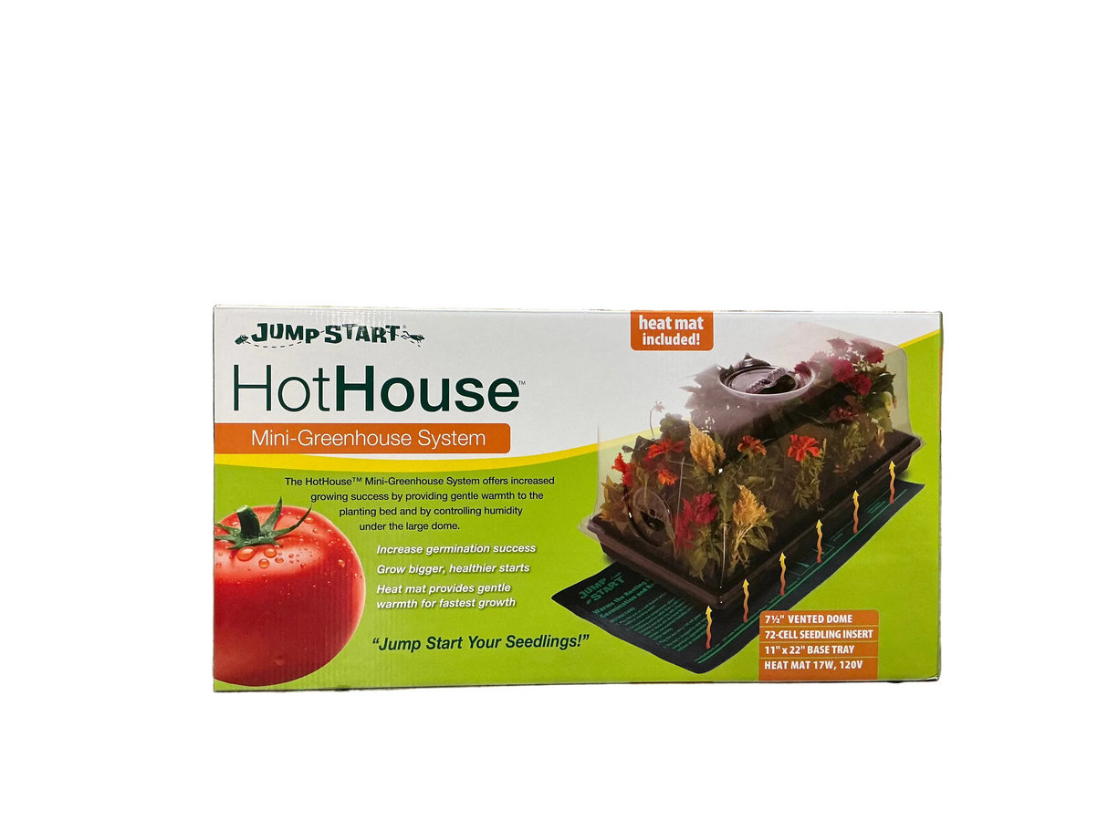 Jump Start Hot House w/Heat Mat, Tray, 72-Cell Insert, 7.5" dome