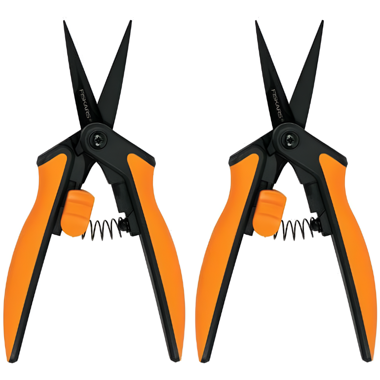 Fiskars Non-Stick Softgrip Micro-Tip Pruning Snip, 2 Pack