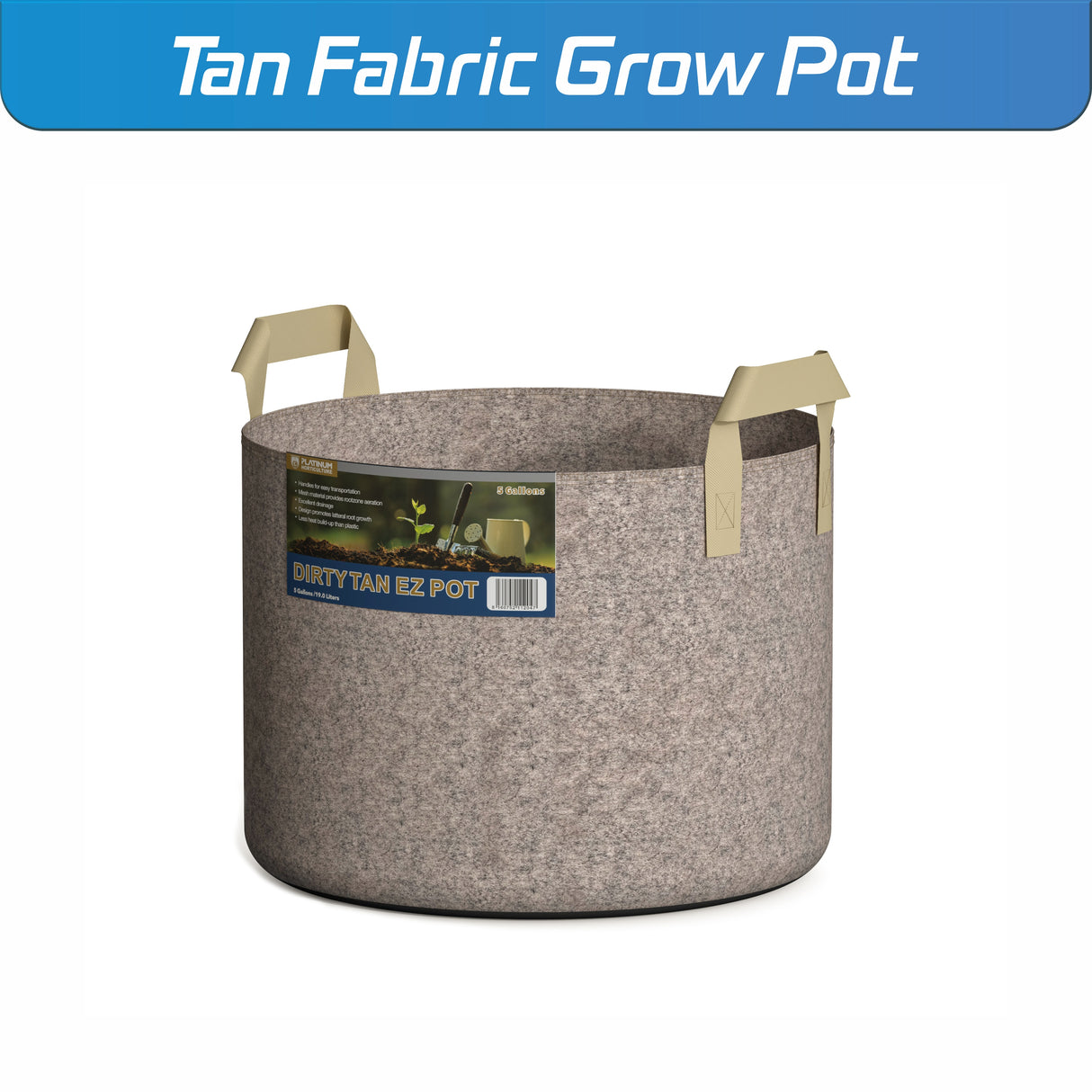 EZ Tan Fabric Grow Pot