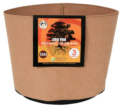 Gro Pro Essential Round Fabric Pot - Tan